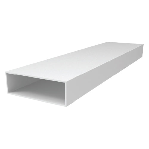 Tubo Rectangular 4" x 1 3/4" Espesor 2.0 mm. Largo 5.85 mts. Acabado Lacado Blanco.