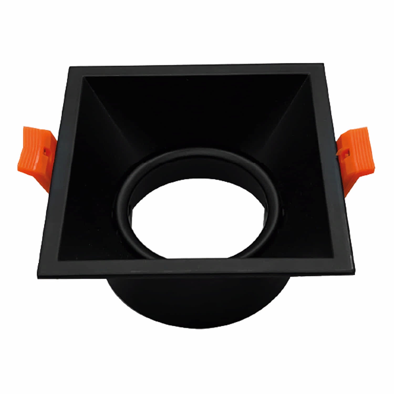 Ojo de Buey 1xGU10 Aluminio Negro para Interior y Exterior. Direccionable. Cuadrado. Empotrable.