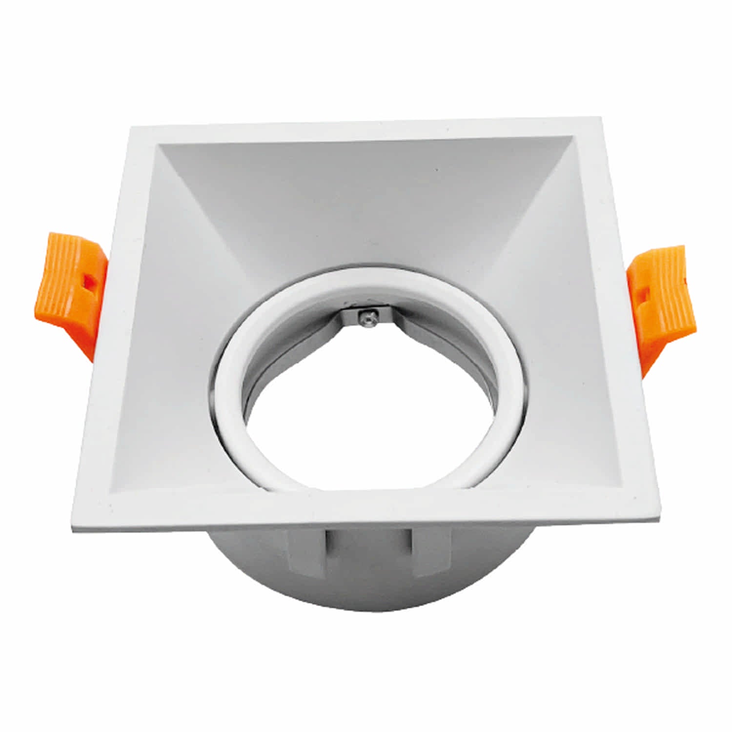 Ojo de Buey 1xGU10 Aluminio Blanco para Interior y Exterior. Direccionable. Cuadrado. Empotrable.