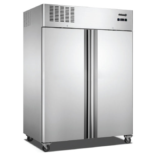Refrigerador 2 puertas 1480*828*2050mm 1350 Refrig R404a 0°C~8°C 6repisas 191KG.Compresor Aleman