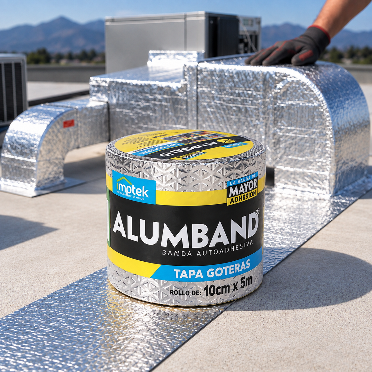 ALUMBAND Autoadhesivo 1.1 mm "Tapa Goteras" 5mx10cm