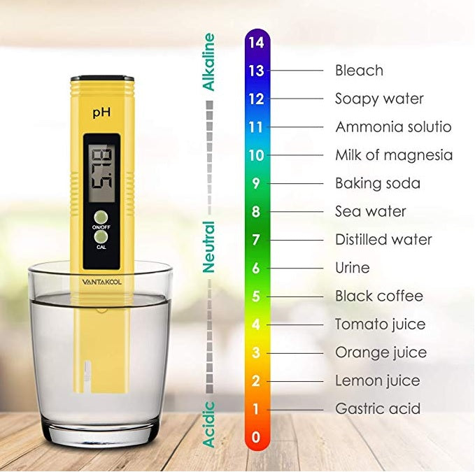 Medidor de PH digital de 0,01 PH de alta precisión Usa 2 pilas LR44 (NO INCLUYE BATERIAS)