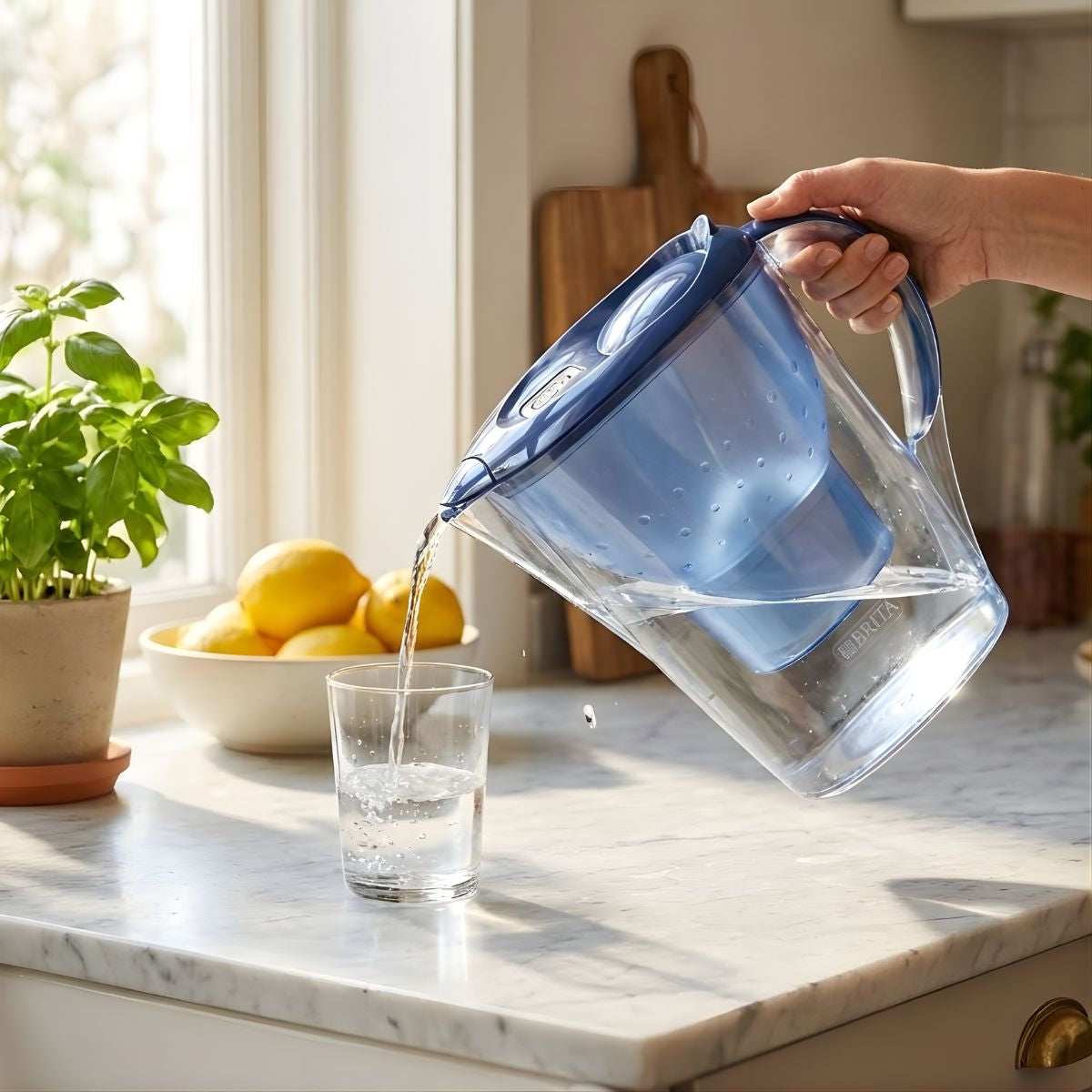 Jarra con Filtro de agua de 3.5L con sistema carbón activado. Jarra Purificadora para Cocina.
