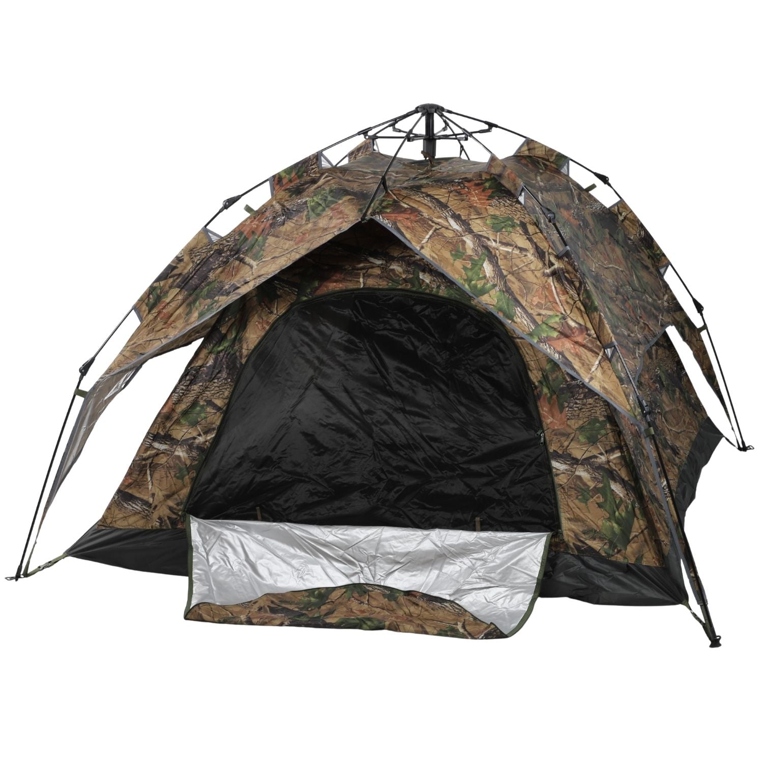 Carpa Tienda de Tienda de Camping Campaña Tipo Militar Camuflada 2x2m Tela Oxford Resistente. Ideal para exteriores y camping.