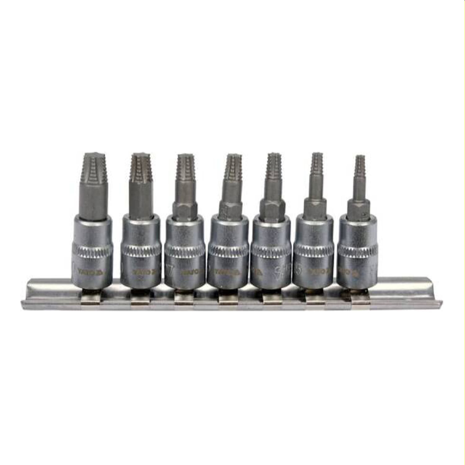Extractores De Tornillos Torx Dañados O Trasroscados Removedor Extraccion Elimina Tornillos Torx Muy Dañados O Redondeados, 3 X 1/4" Dr. Bits De Vaso.