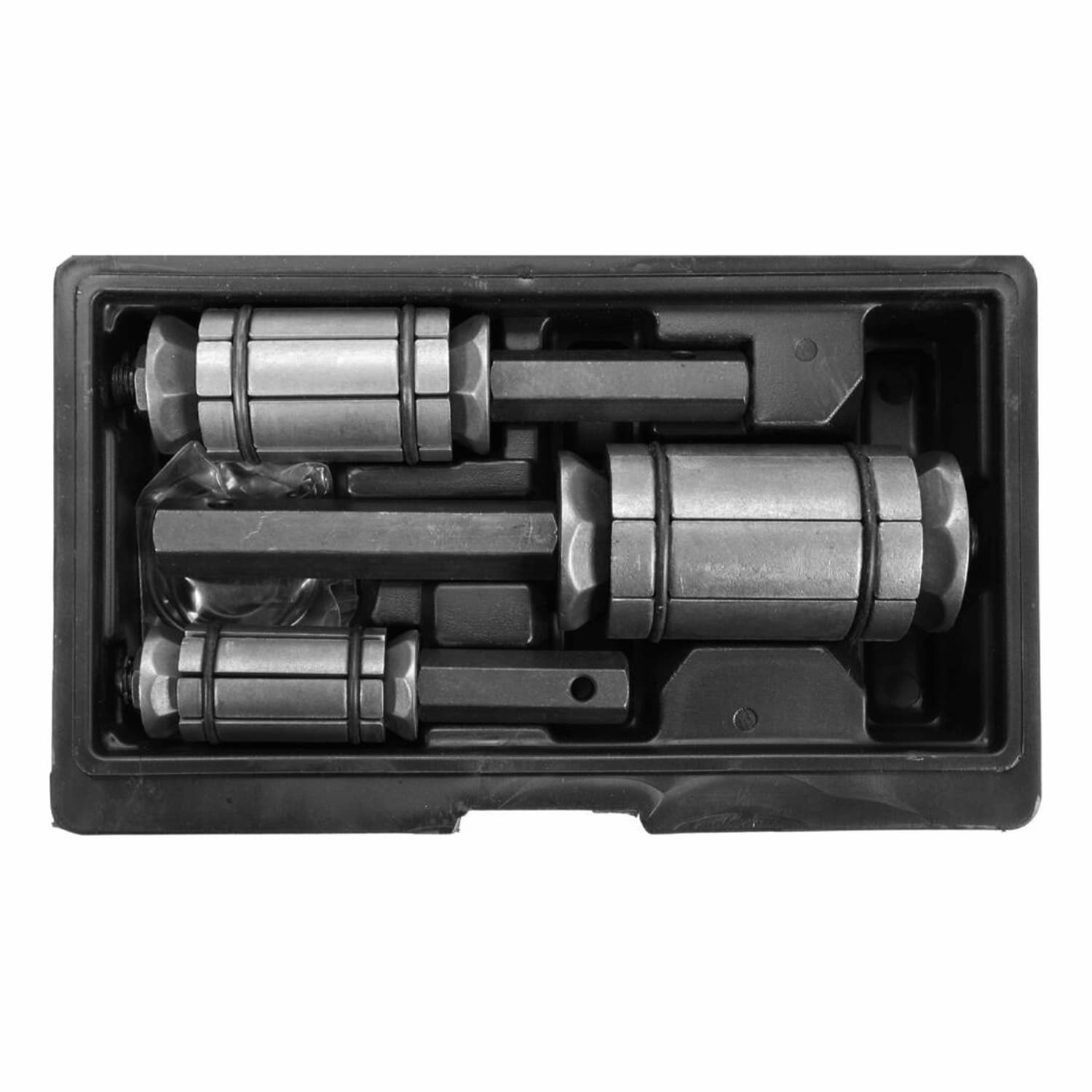 Juego De Expansores De Tubo De Escape. Expansor Pequeño: 1-1/8" A 1-3/4", Expansor Mediano: 1-1/2" A 2-1/2", Expansor Grande: 2-1/8" A 3-1/2" Abridor Ensanchador. Set de 3 piezas.