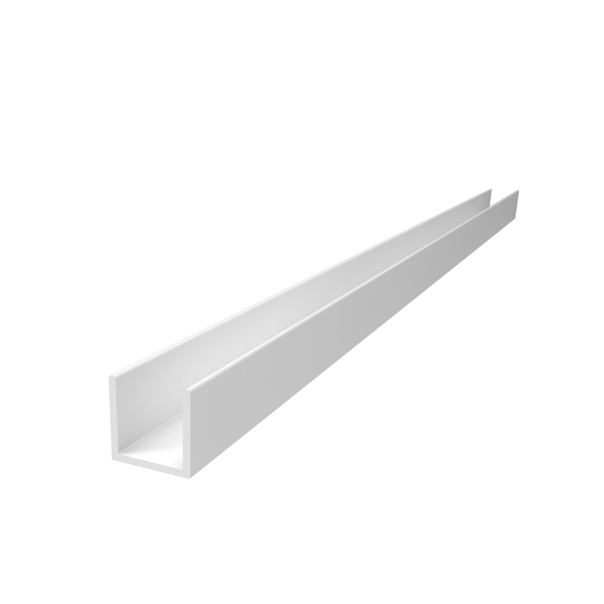 C-1L Uchannel de 1/2" Espesor 1.1 mm. Largo 5.85 mts. Acabado Lacado Blanco.