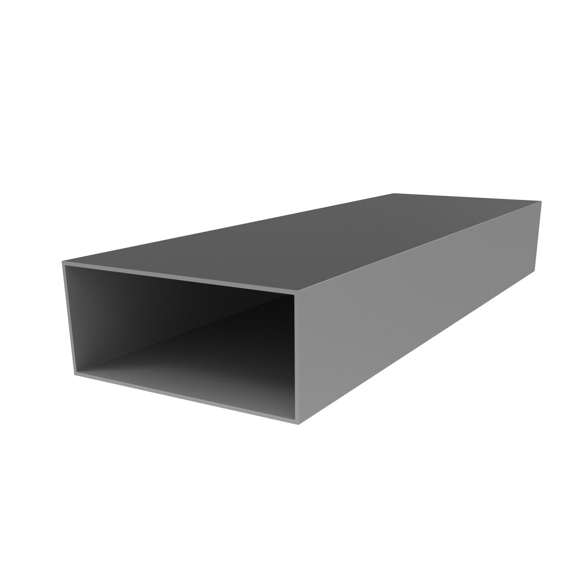 TR-13 Tubo Rectangular 4"x1 3/4" Espesor 1.5 mm. Largo 5.85 mts. Acabado Anodizado Silver 15 Mi