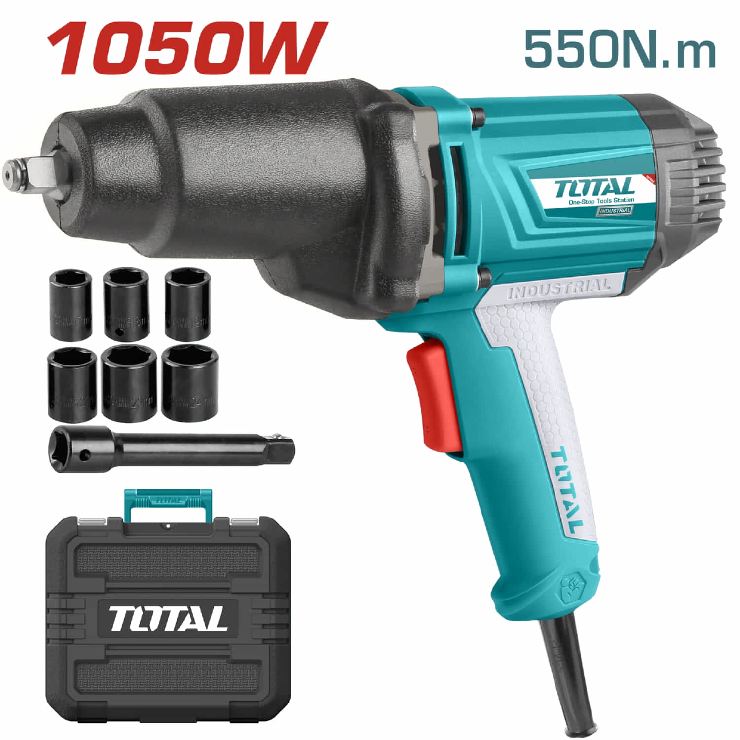 Llave De Impacto 550 NM Electrica 110V 60Htz 1050W. Caja De Engranajes