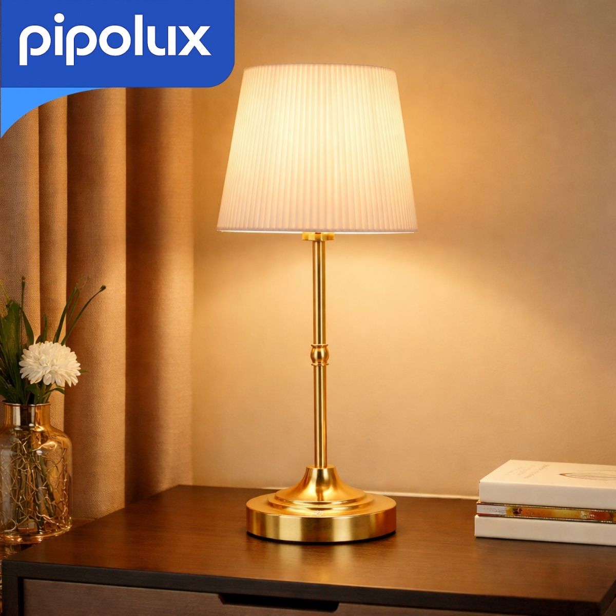 Lámpara de Mesa LED USB Recargable 5200mAh y 5V 1W De Hierro + Tela. (15.5x12x40 cm). Luz Cálida Decorativa