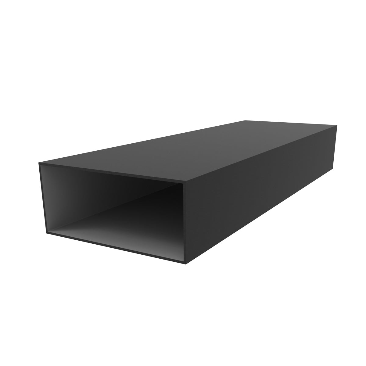 TR-13 Tubo Rectangular 4" x 1 3/4" Espesor 1.5 mm. Largo 5.85 mts. Acabado Anodizado Negro 15