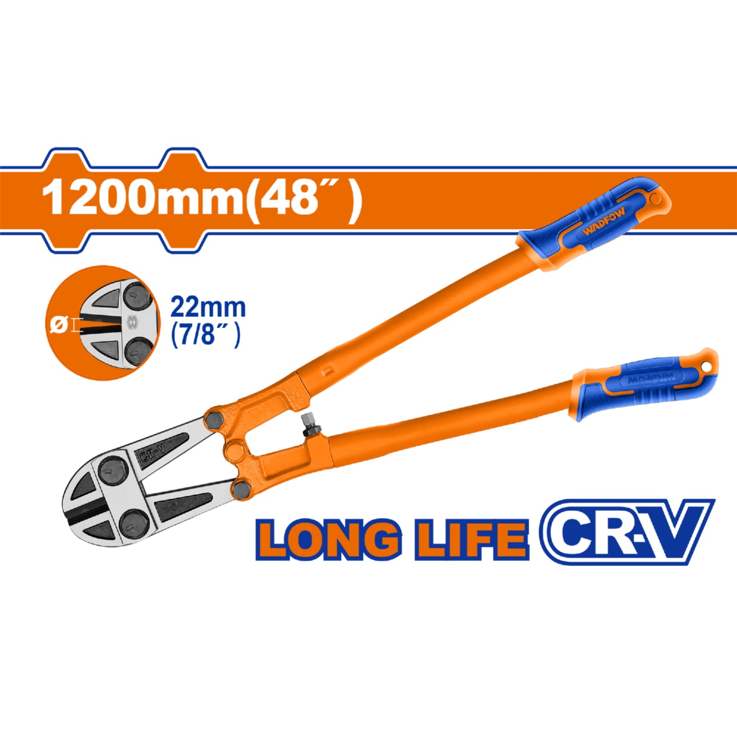 Cizalla Manual 48" Cr-V Para cortar alambre y malla. Forjado. Mango cómodo. Rango corte:22mm Cortamalla