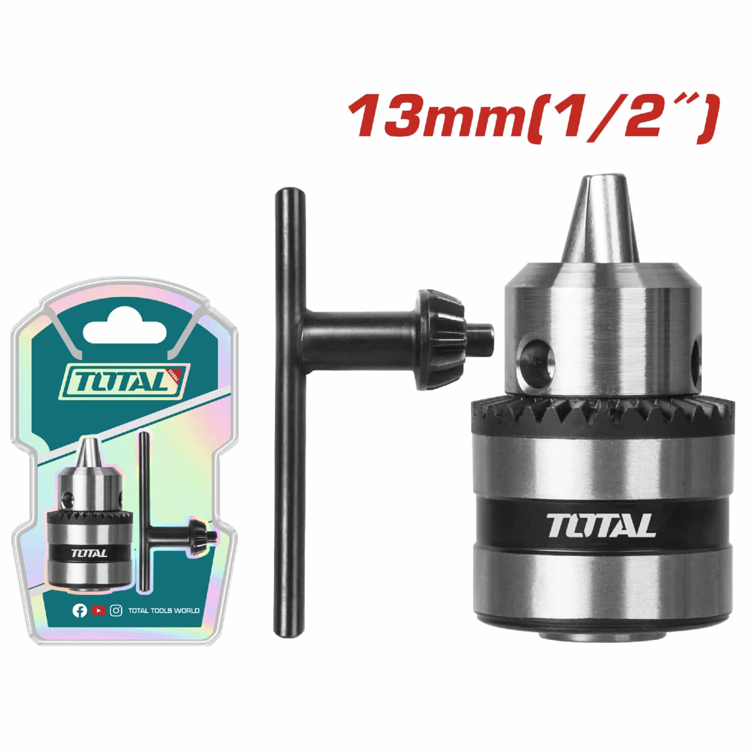 Mandrill de 13mm . Capacidad 1.5-13mm. Conex 1/2"-20UNF