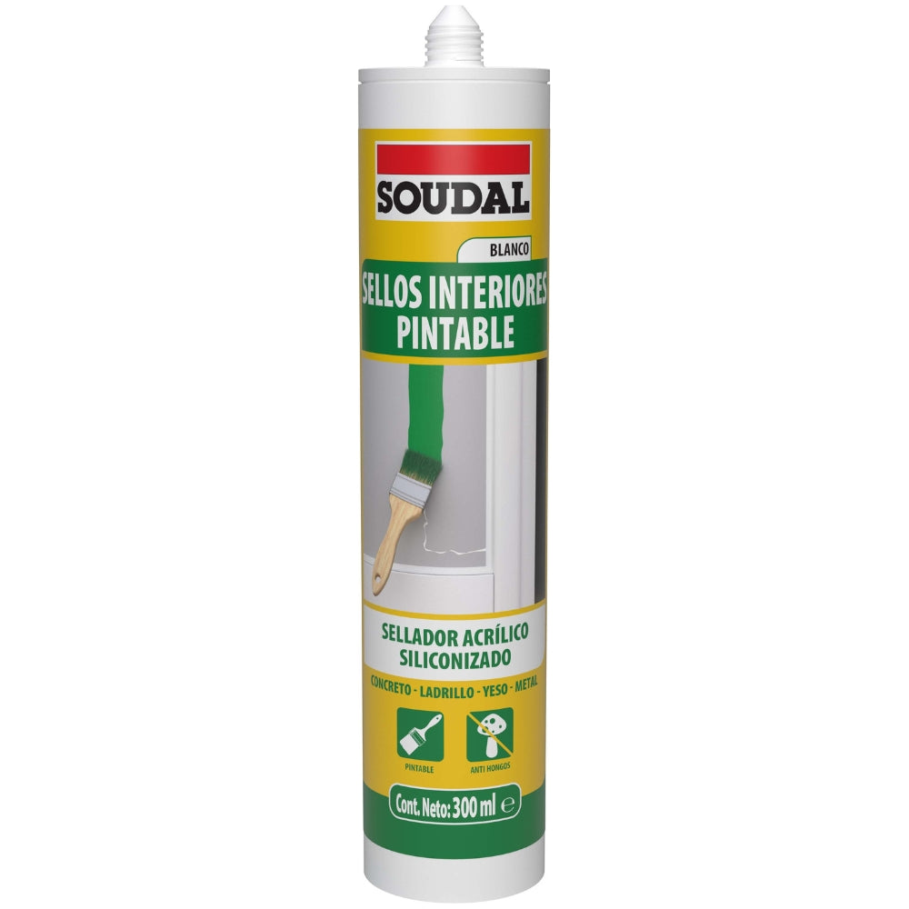 Sellador siliconisado Acrilico Blanco 300ml pintable