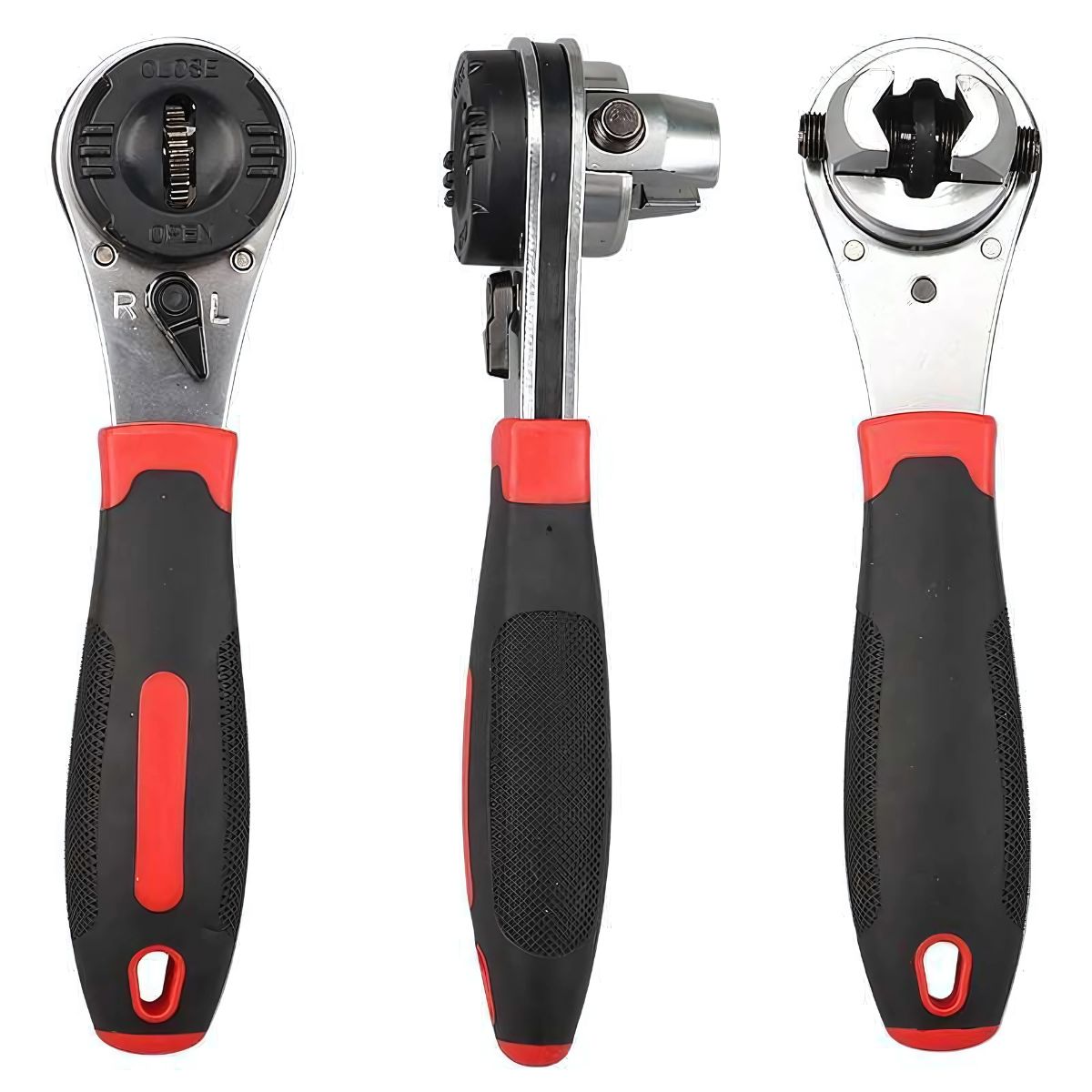 Rachet Ajustable 6-22 mm. Llave de Matraca Universal con Mango Antideslizante.