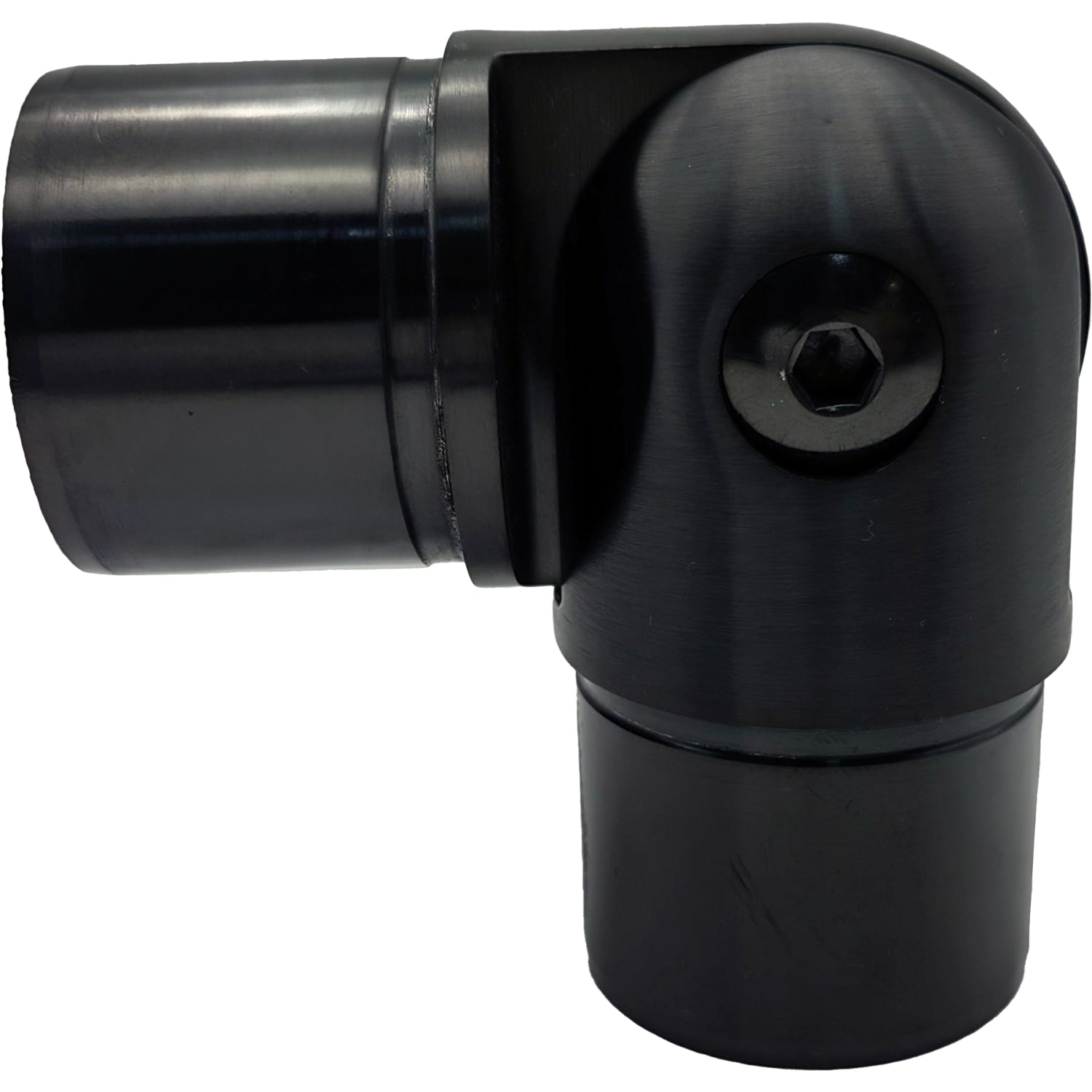 CODO Regulable, Largo, para 42,4x1,5 mm, Inoxidable negro satinado 304SS-PVD