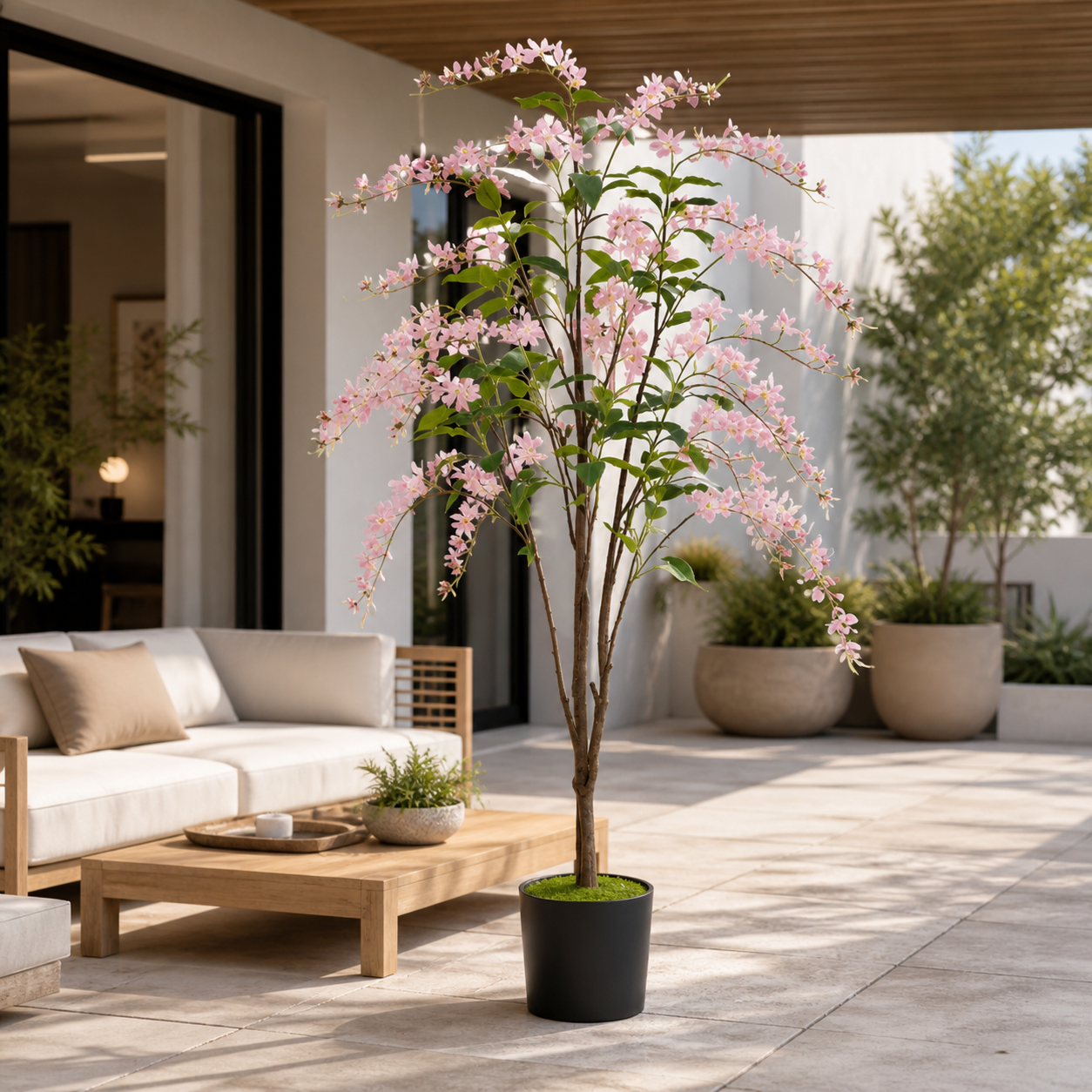 Planta tipo Jazmín llorón Decorativo para Interior. Árbol Jazmín llorón Artificial 190cm.
