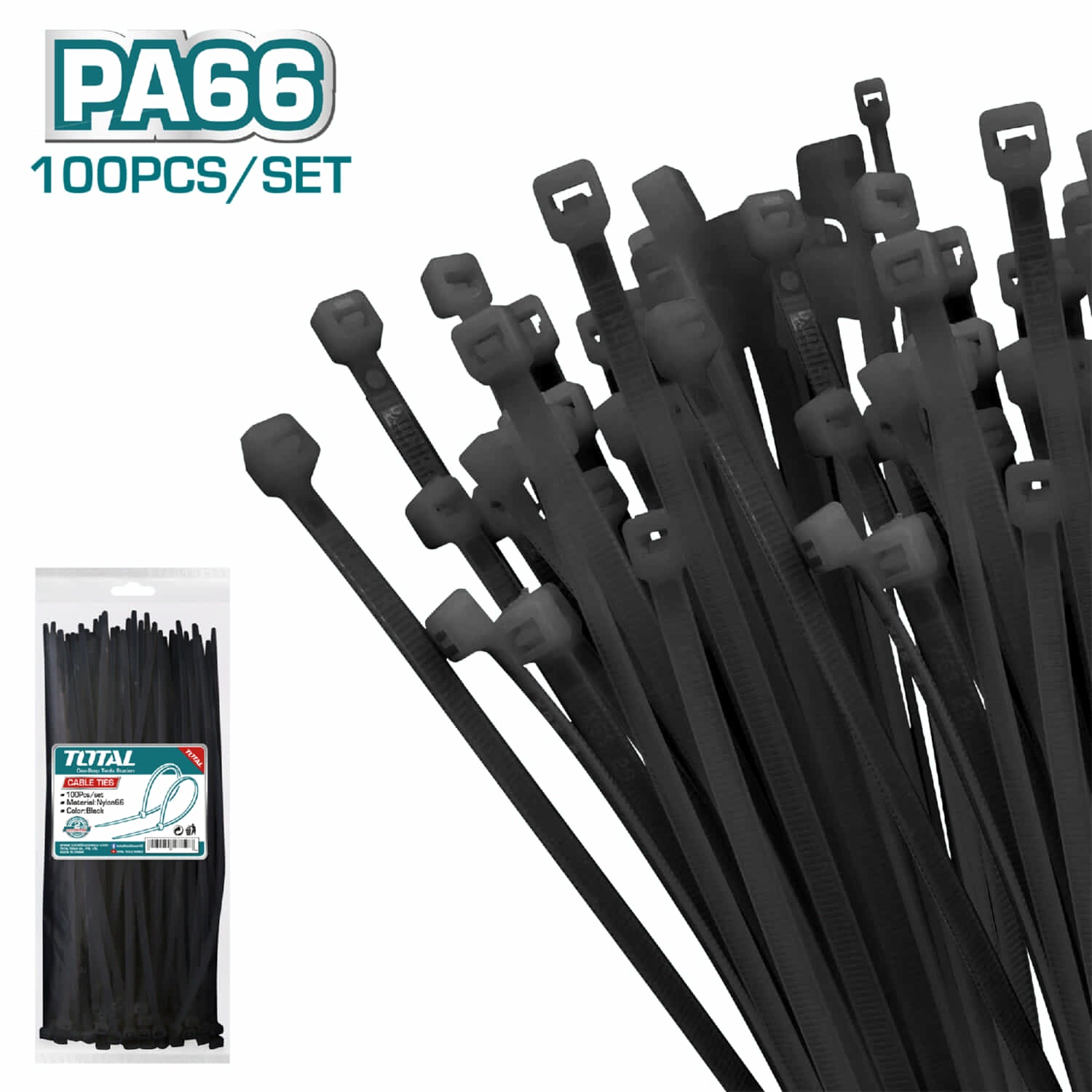 Zunchos plásticos 100 piezas. Negro. Nylon