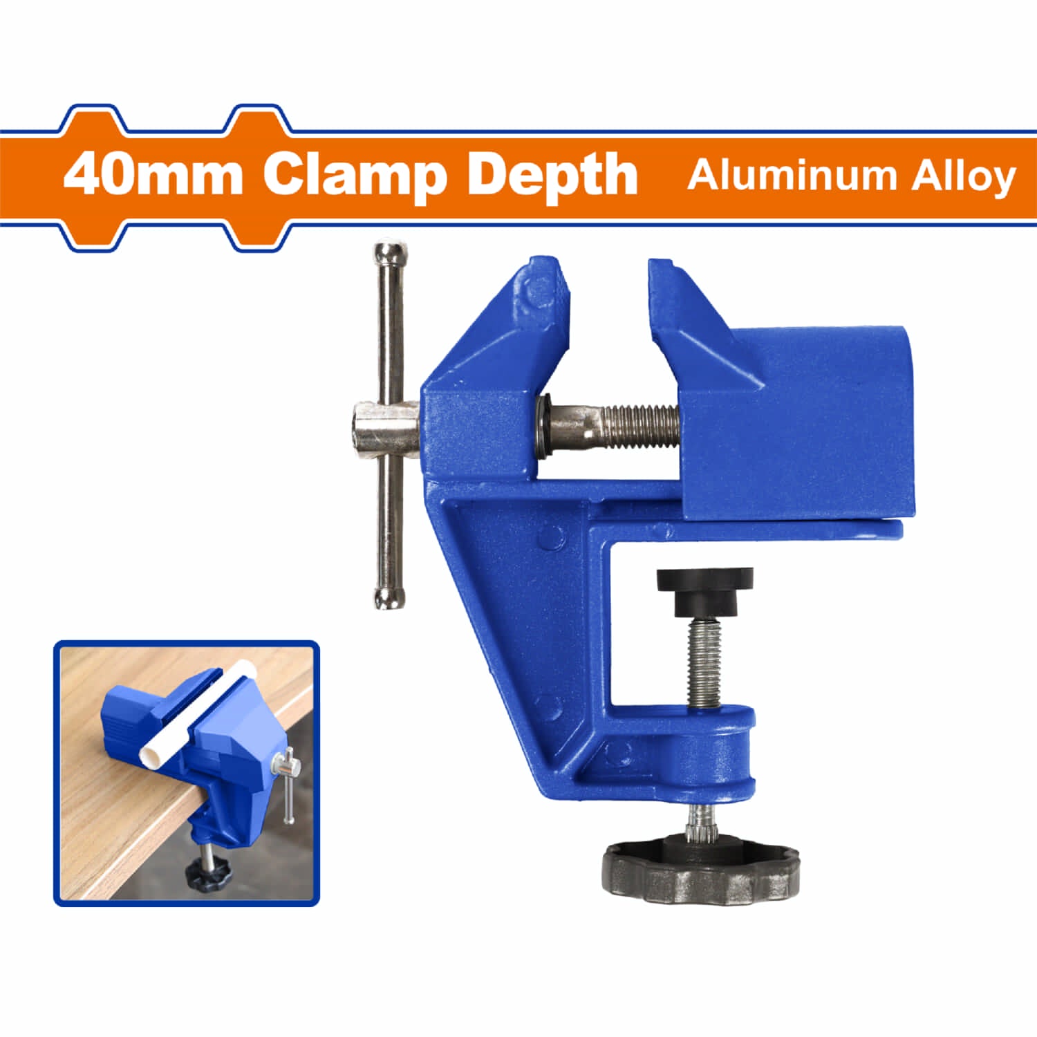 Tornillo de Banco 40 mm Aleación de Aluminio para Taller y Hogar
