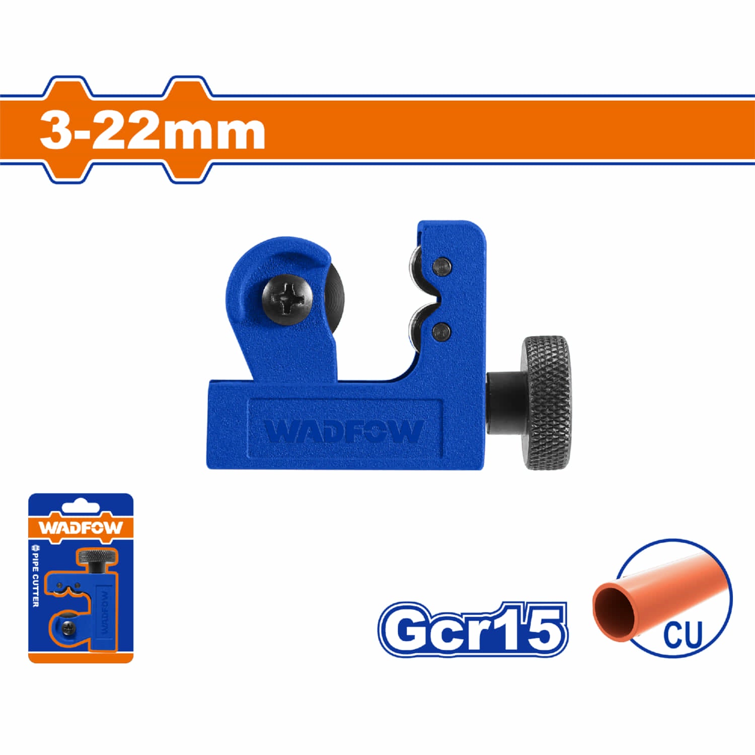 Cortatubos para cobre y aluminio. Diámetro Corte 3-22mm. Cortador de tubos redondos