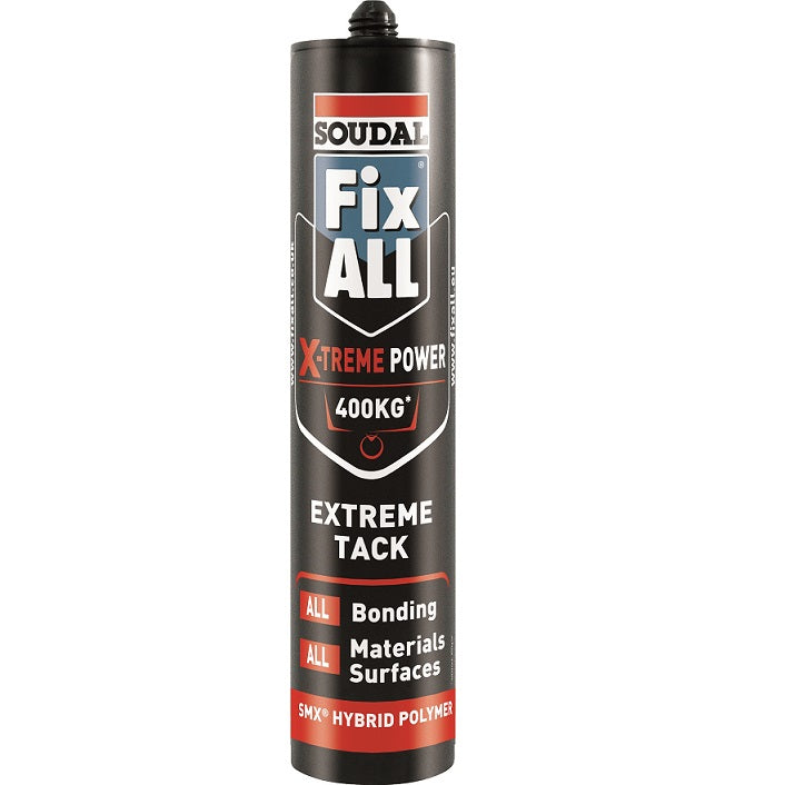 High Tack SOUDAL Fix All (Viscocidad media-alta) pegamento alta adherencia y resistencia blanco 290ml