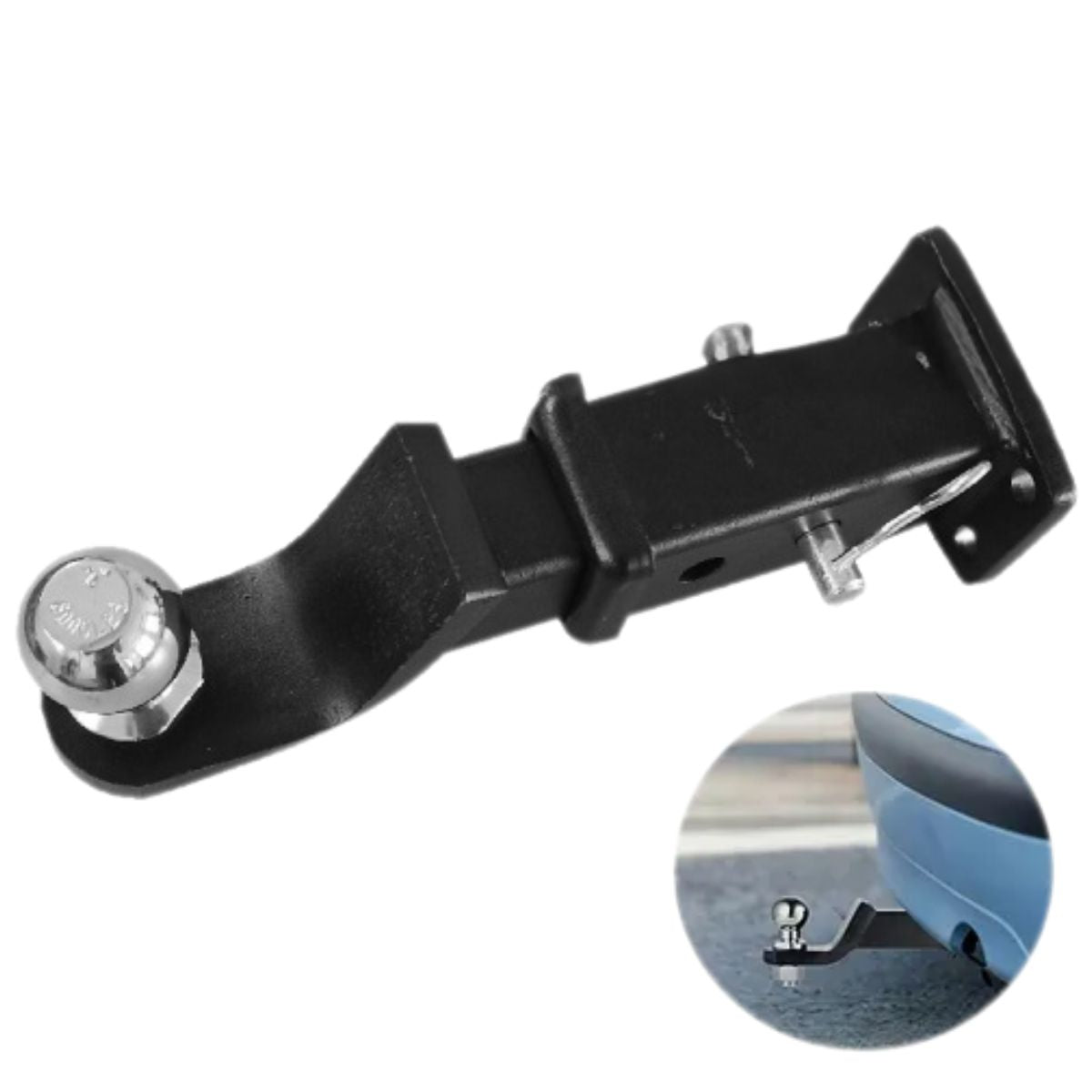 Enganche de Remolque Universal 50 mm para Camioneta y SUV. Acoplador para trailer. Bola Cromada y Acero Reforzado 2”.