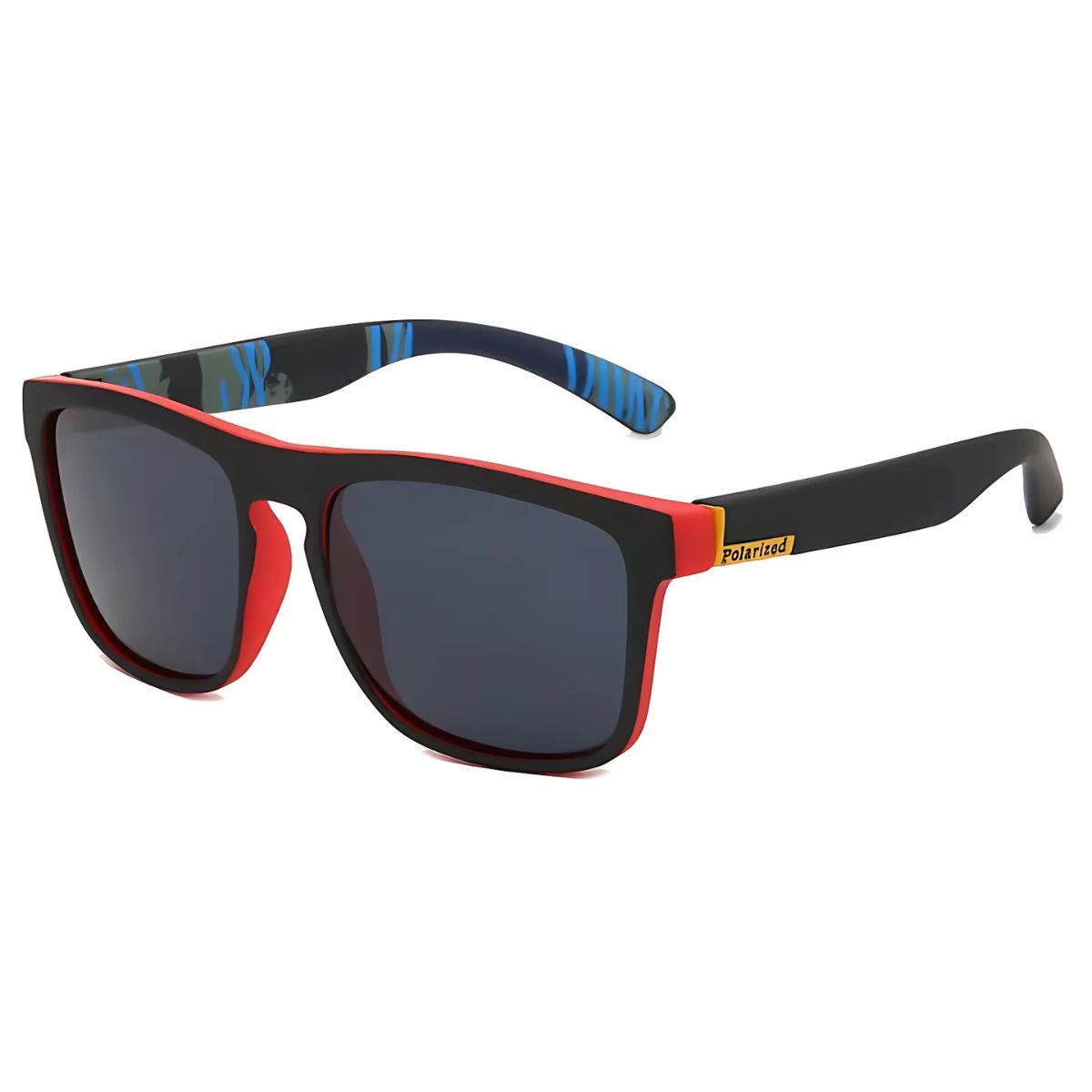 Gafas De Sol Polarizadas UV400 Lentes De Sol. Marco Rojo con Patas Azul