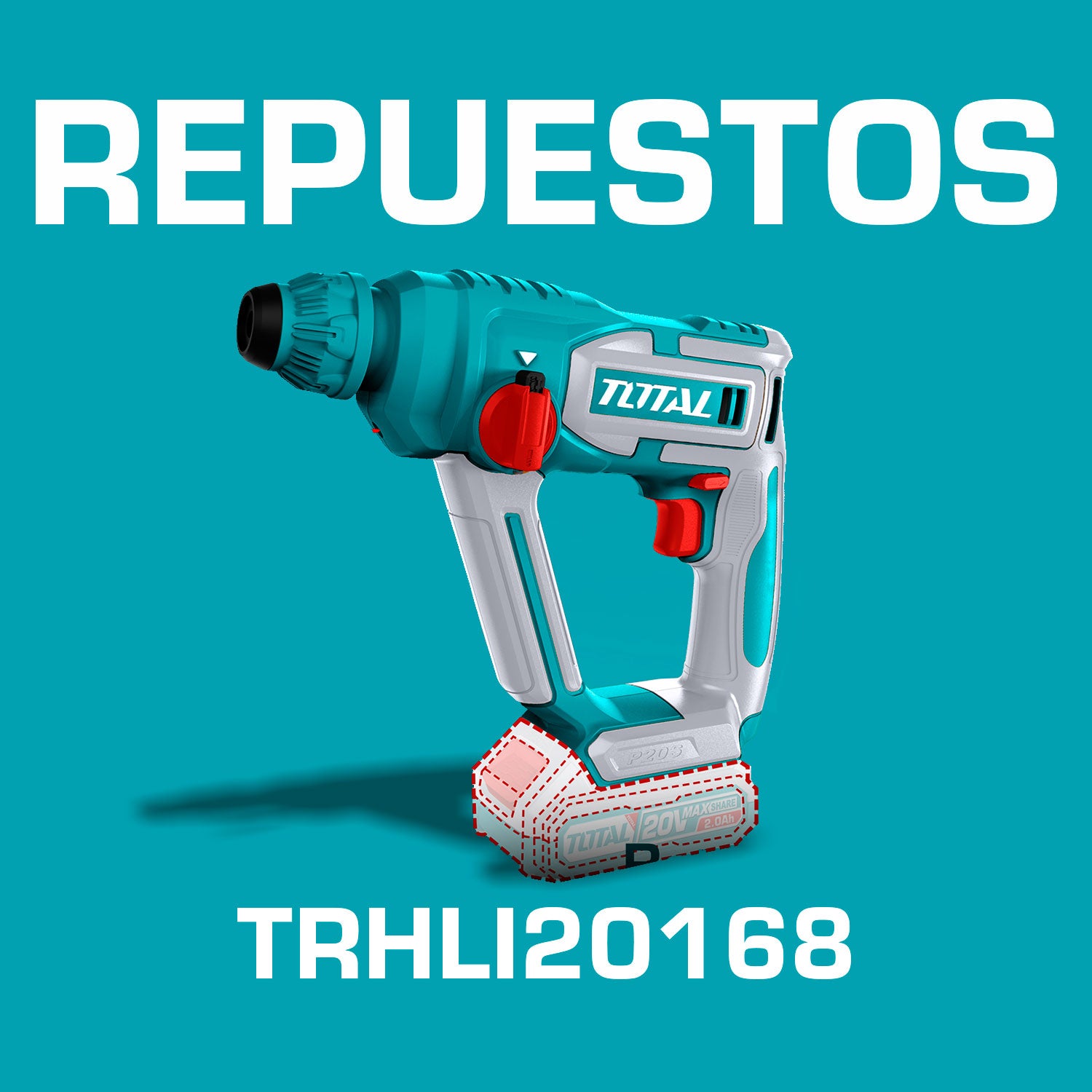 Repuestos Taladro Rotomartillo 20V Codigo TRHLI20168