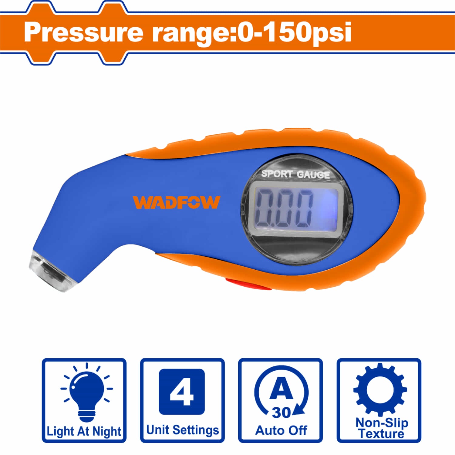 Medidor de presión digital para Neumáticos 150 PSI 4 ajustes Pantalla LCD. Ideal autos, bicicletas, motos. Medidor de aire.
