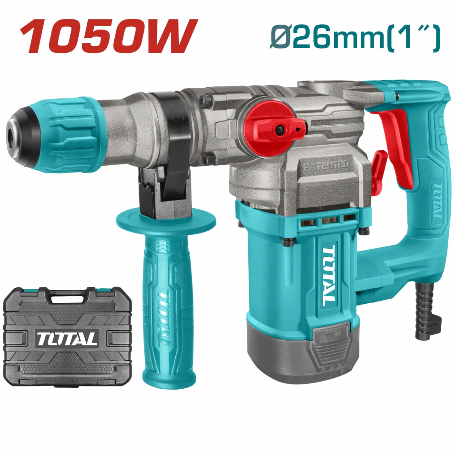 Rotomartillo 1050W TOTAL SDS Plus 4.5J