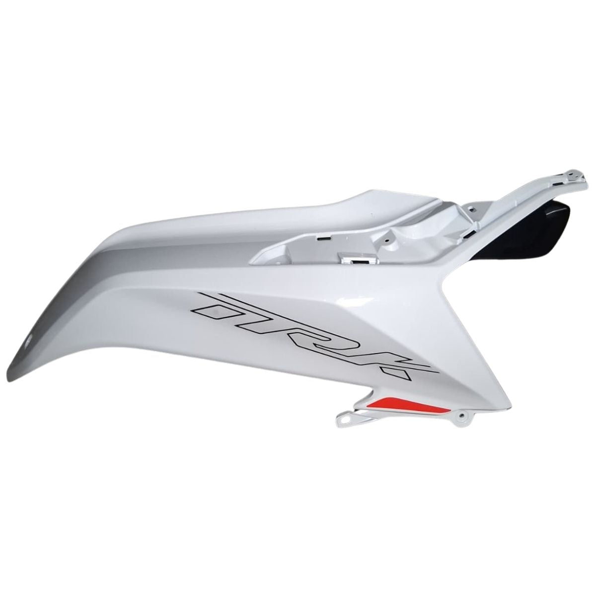 Covertor derecho del tanque de combustible blanco-negro con sticker (TRK702X) FRONT RIGHT FUEL TANK GUARD WHITE X1/MATT BLACK BG WITH STICKER