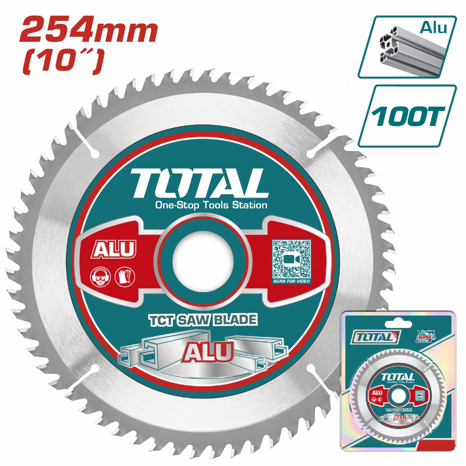 Disco corte aluminio TCT 254 mm (10") 100T
