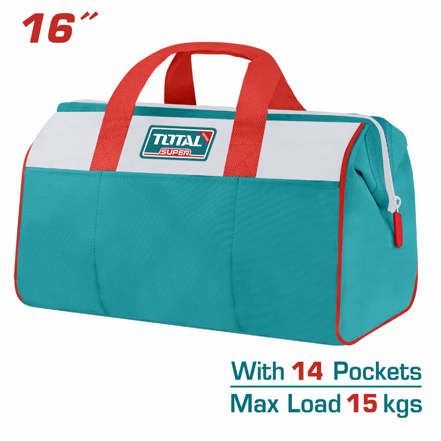 Bolsa de herramientas de 14 bolsillos. 16"