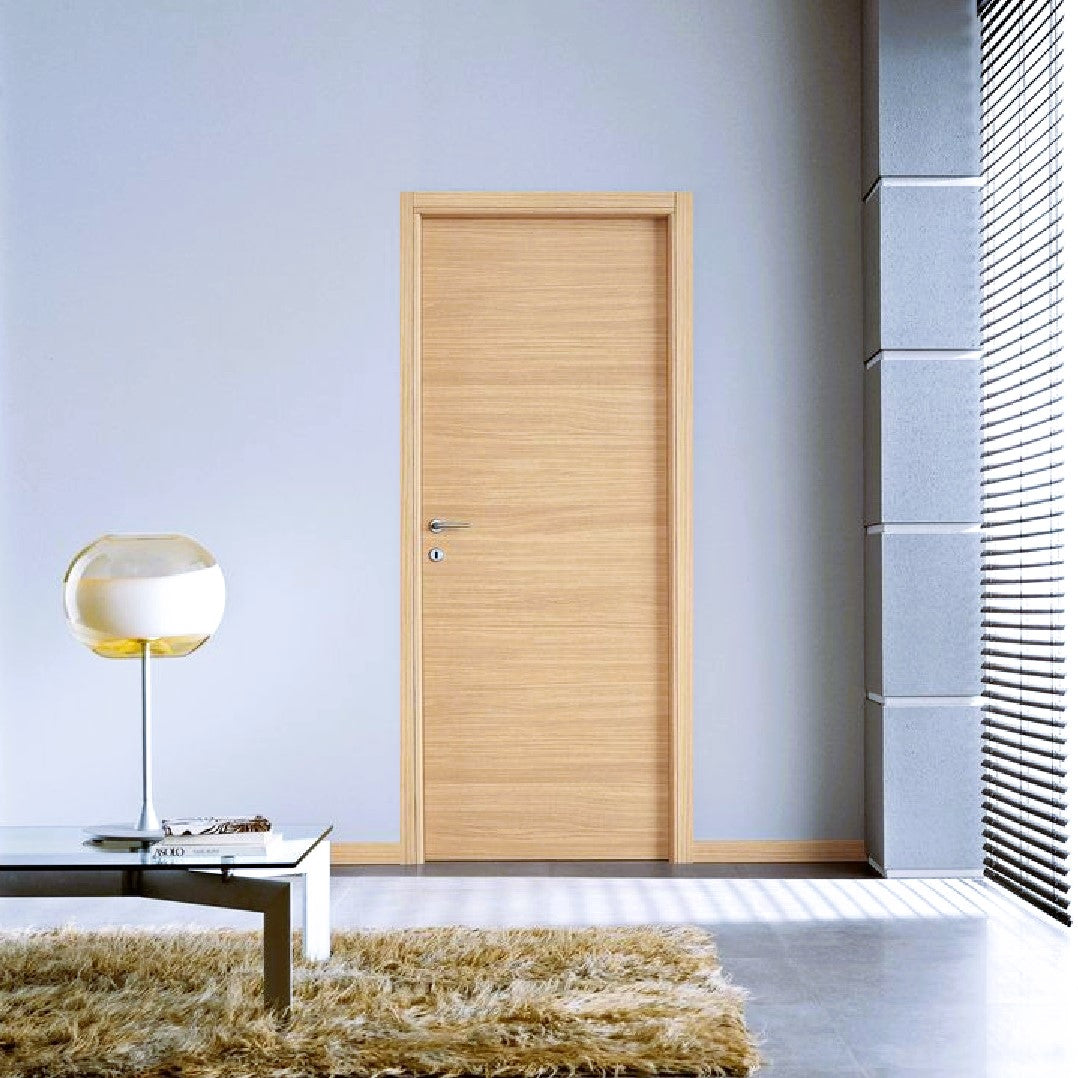 Puerta WPC 45mm madera interior Fresno 70x215cm incluye marco completo y herrajes altisima calidad y resistencia