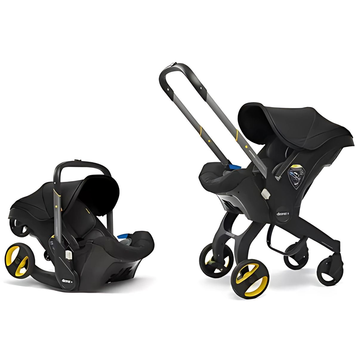 Coche de Bebé 3 en 1 Reclinable. Moisés, Silla de Paseo y Asiento de Auto. Cochecito carguero con sobrilla. Carriola.