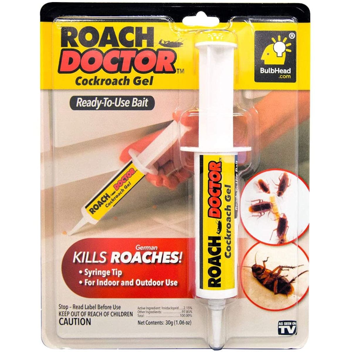 Gel mata cucarachas. Trampa para control de plagas. Cebo Extermina insectos. (Unidad)