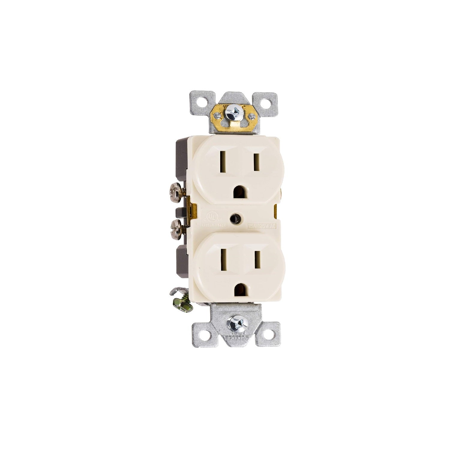 Toma corriente de 2 polos Nema 5-15R 15A-125Volt 60Hz Incluye Tornillos.