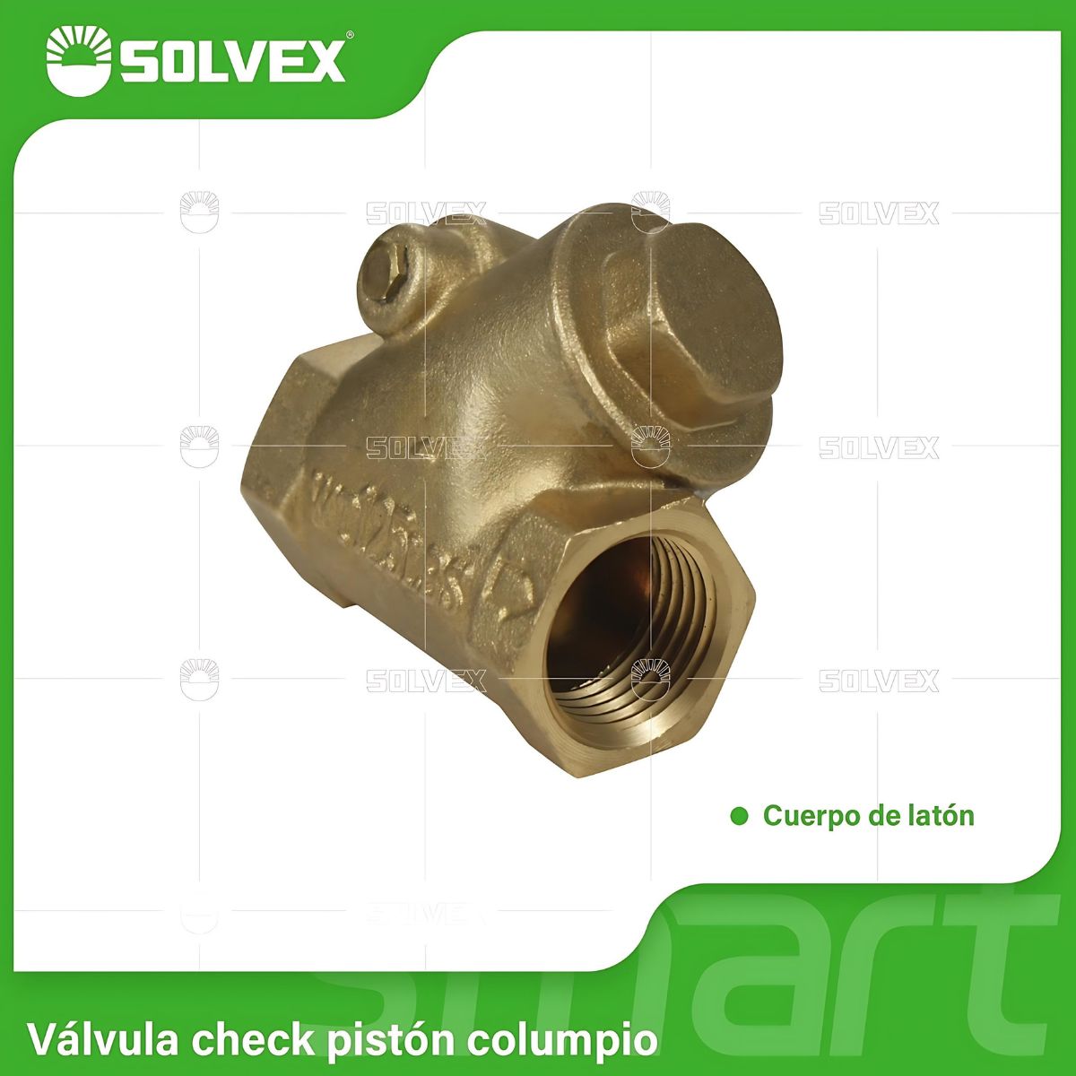 Válvulas Check Tipo Y De Columpio. Cuerpo De Latón 200 PSI.