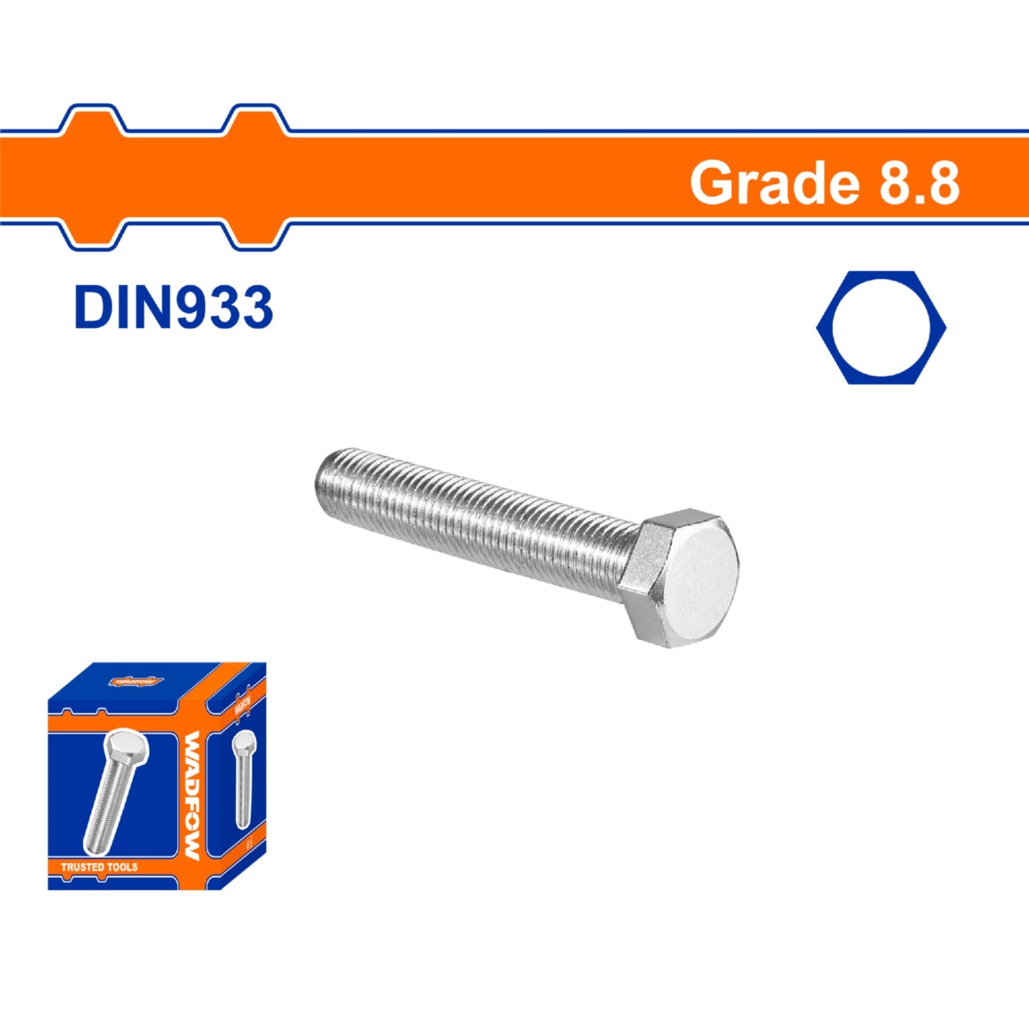 Tornillos Hexagonales Rosca completa. Grado 8.8 Galvanizado. Pernos Hexagonales