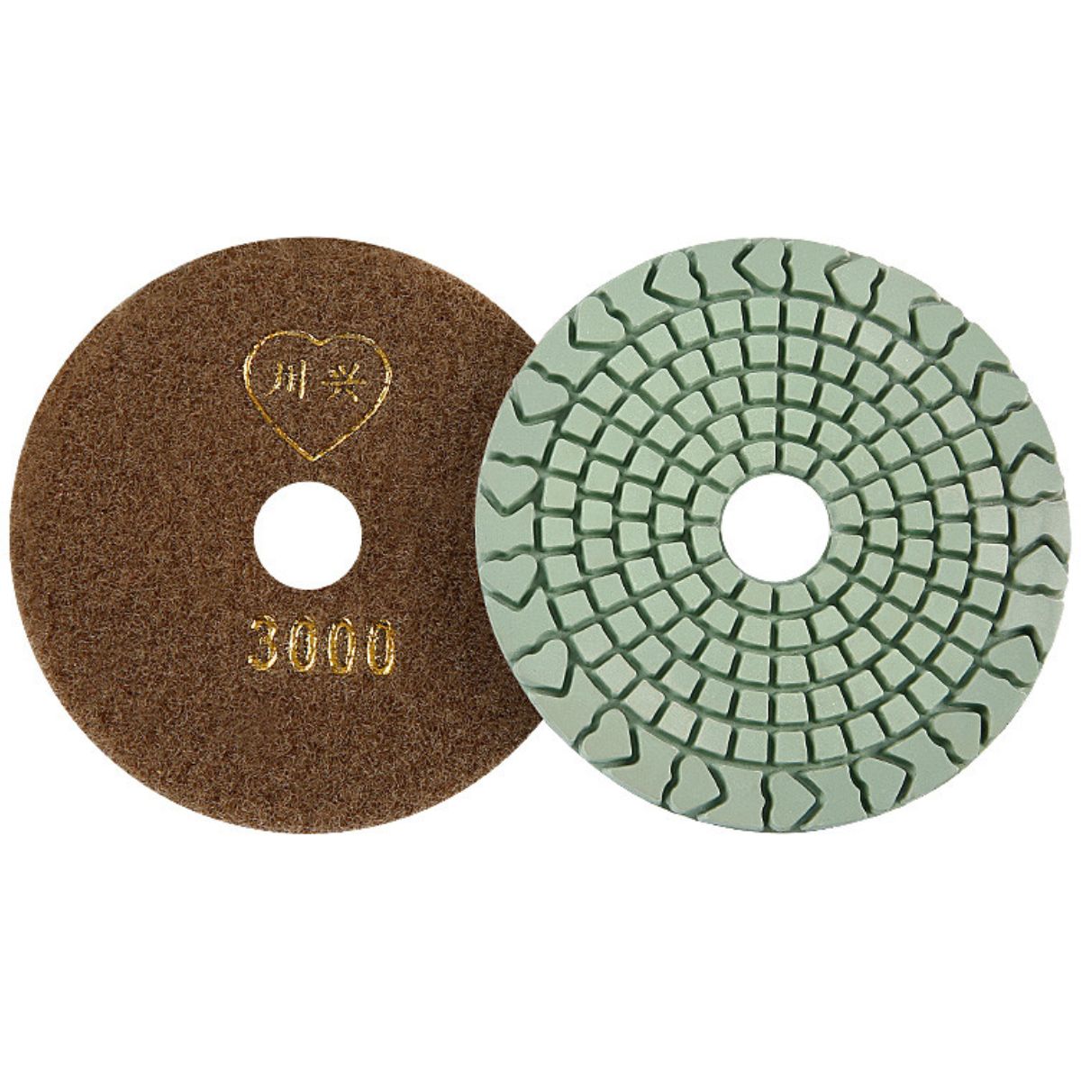 Almohadilla de Pulido de Diamante 4” (100 mm) – Grano 3000#. Disco de Pulido Seco y Húmedo para Mármol, Granito. (Grado Industrial)