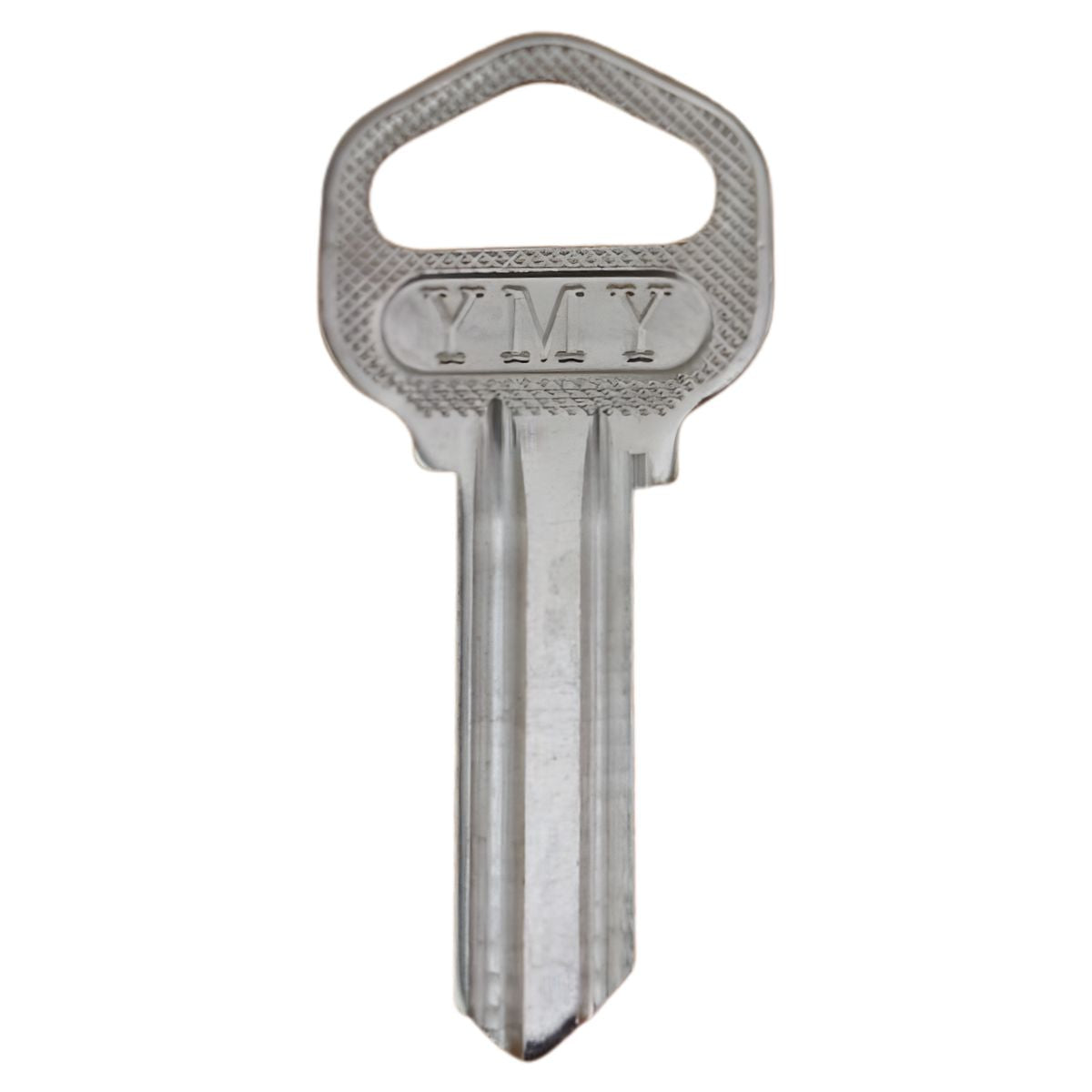 Llave con Cabeza redondeada y borde texturizado. Llave en Blanco para Copia o duplicado de Cerradura.