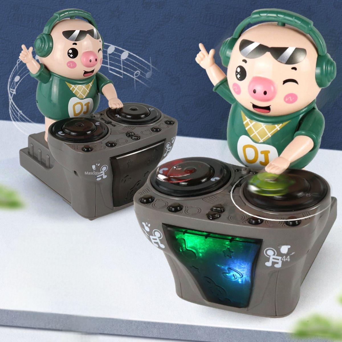 Juguete Dj Cerdito Musical Infantil Con Movimiento De ABS Alta Resistencia. Juguete Divertido Para Niños Con Música y Luces. Recargable