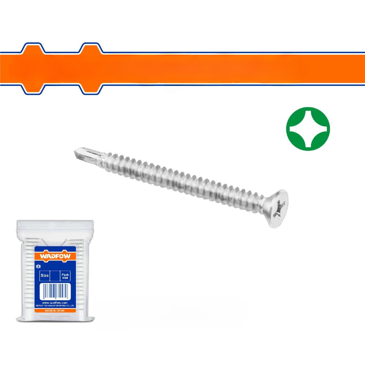 Tornillos Punta Broca Phillips avellanado. Acabado Zinc. Para perforar.