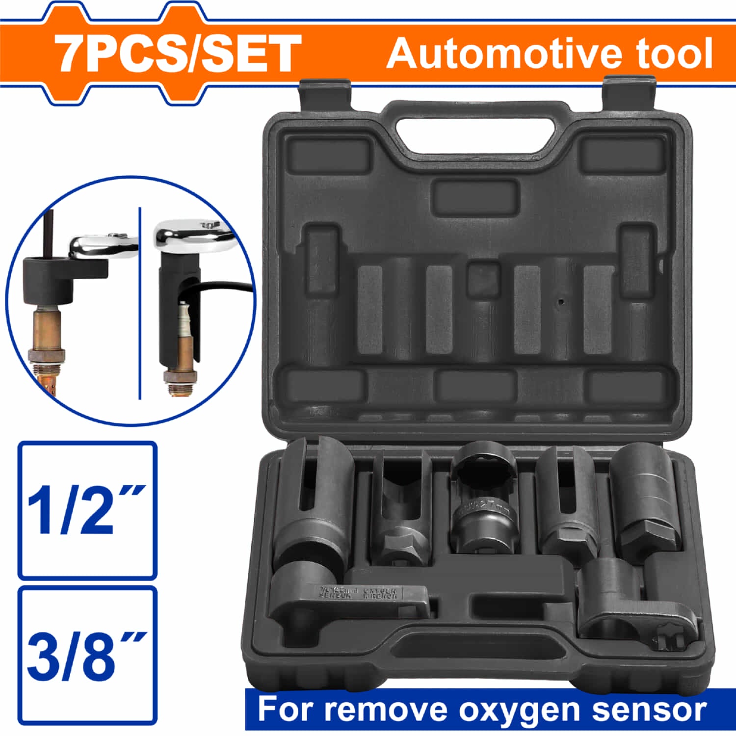 Dados Sensor Oxigeno O2 Presion Aceite y Switches Térmicos Acero Cr-Mo Fosfatado. Set 7 pzas.