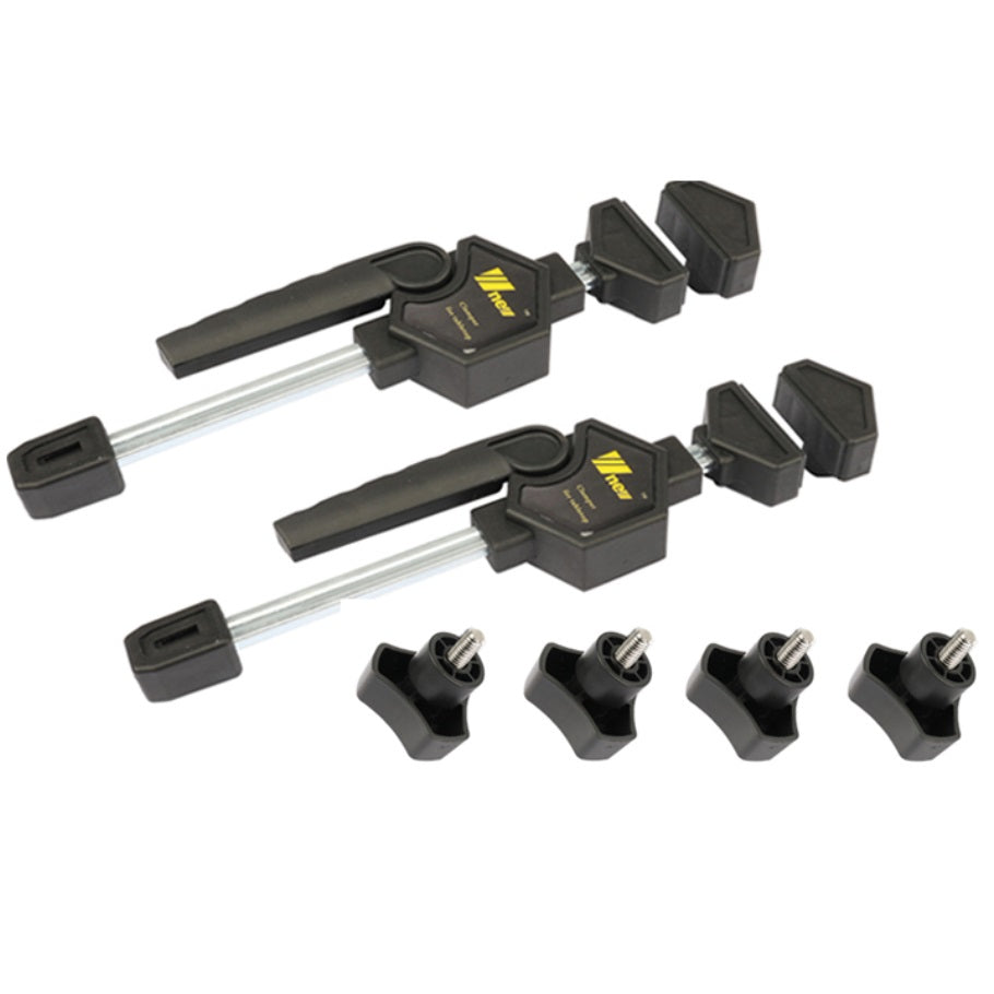 (Par) Abrazaderas de mesa perforadas pinzas para ebanista 260mm * 52mm