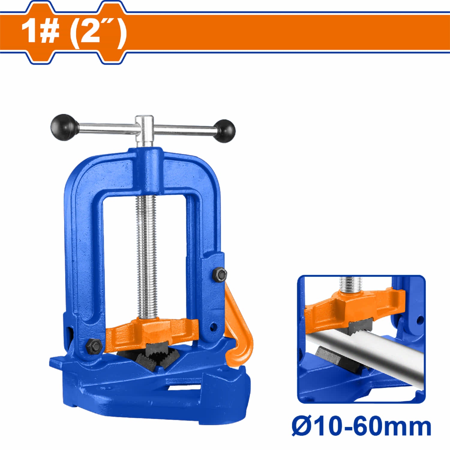 Prensa de banco para tubos redondos Max 2" φ10-60mm Tratamiento térmico. Prensa Tornillo