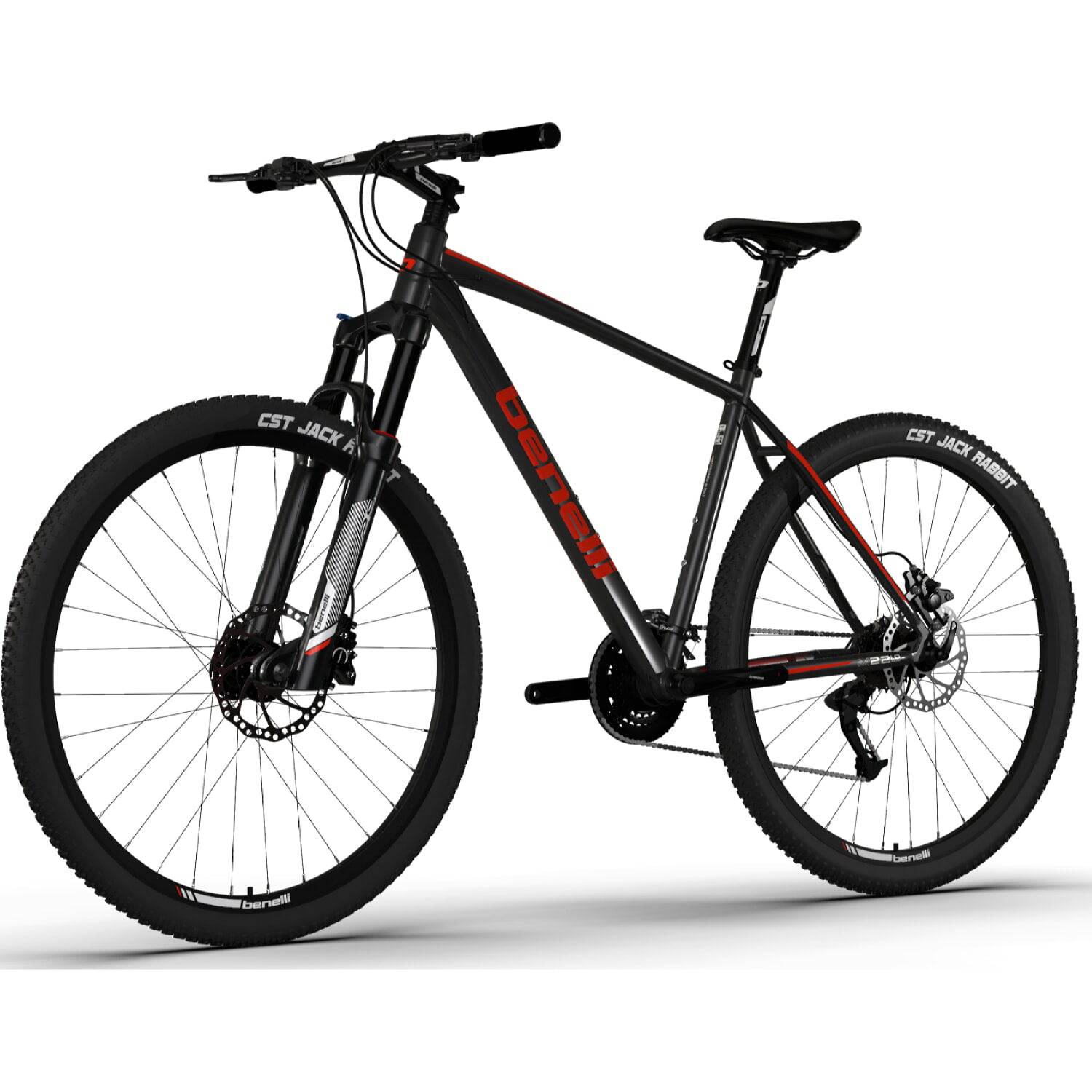 Bicicleta Montañera De Aluminio, Rin 29 MTB Benelli. Color Gris / Rojo