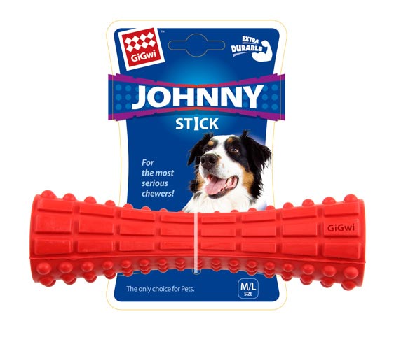 Juguete macizo de caucho rojo para mascotas M