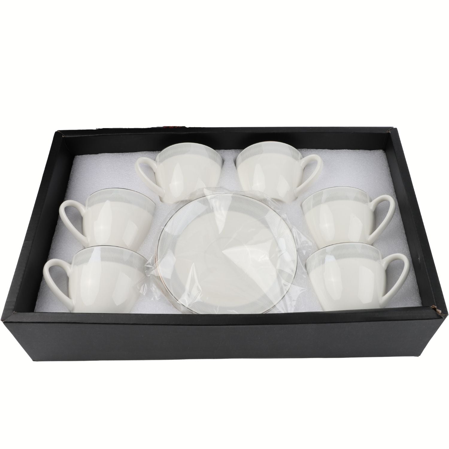 Tazas de Cerámica Elegante para café o té. Diseño Moderno. Set de 12 piezas.