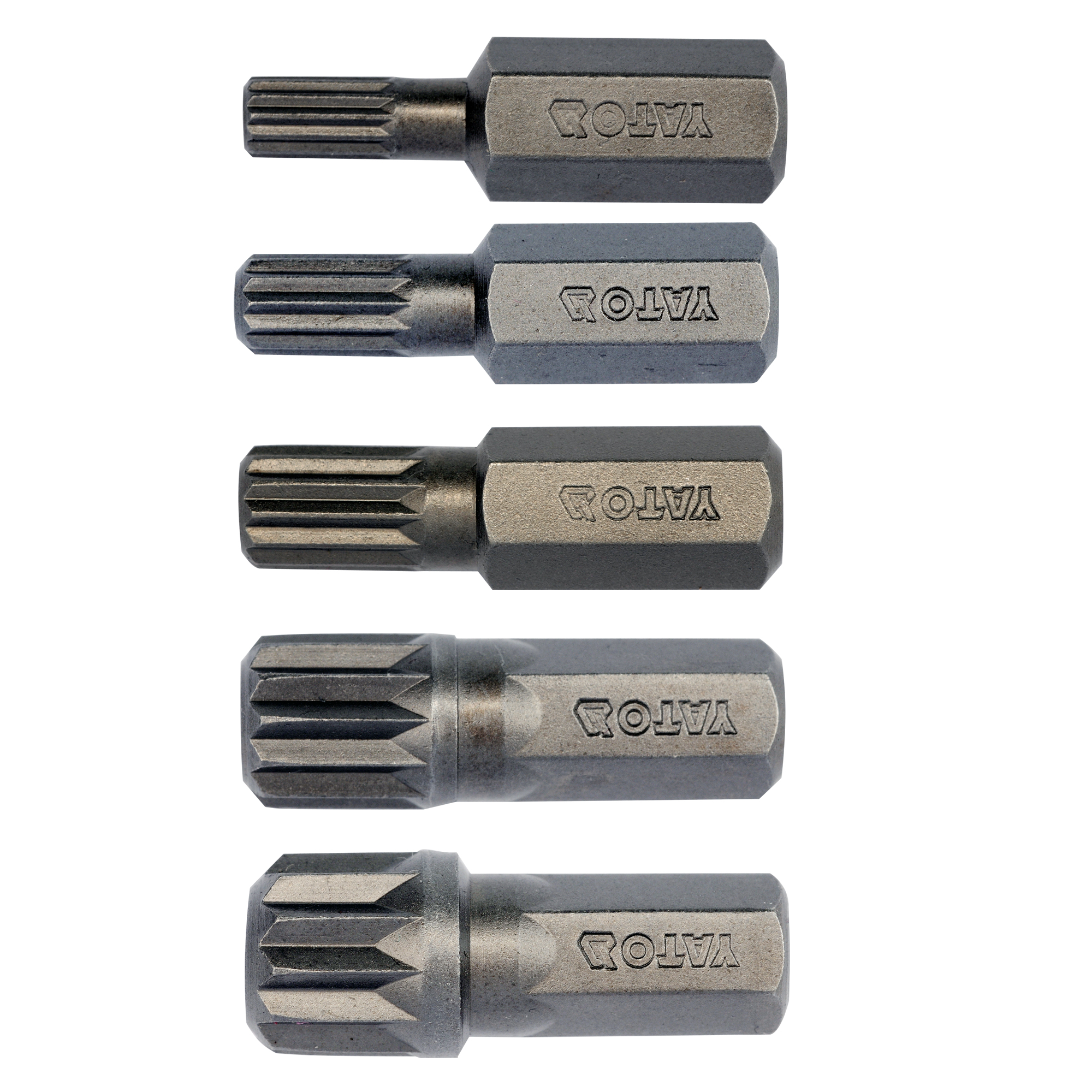 10 Pzas - Puntas De Destornillador Estriadas Spline 8 X 30 Mm
